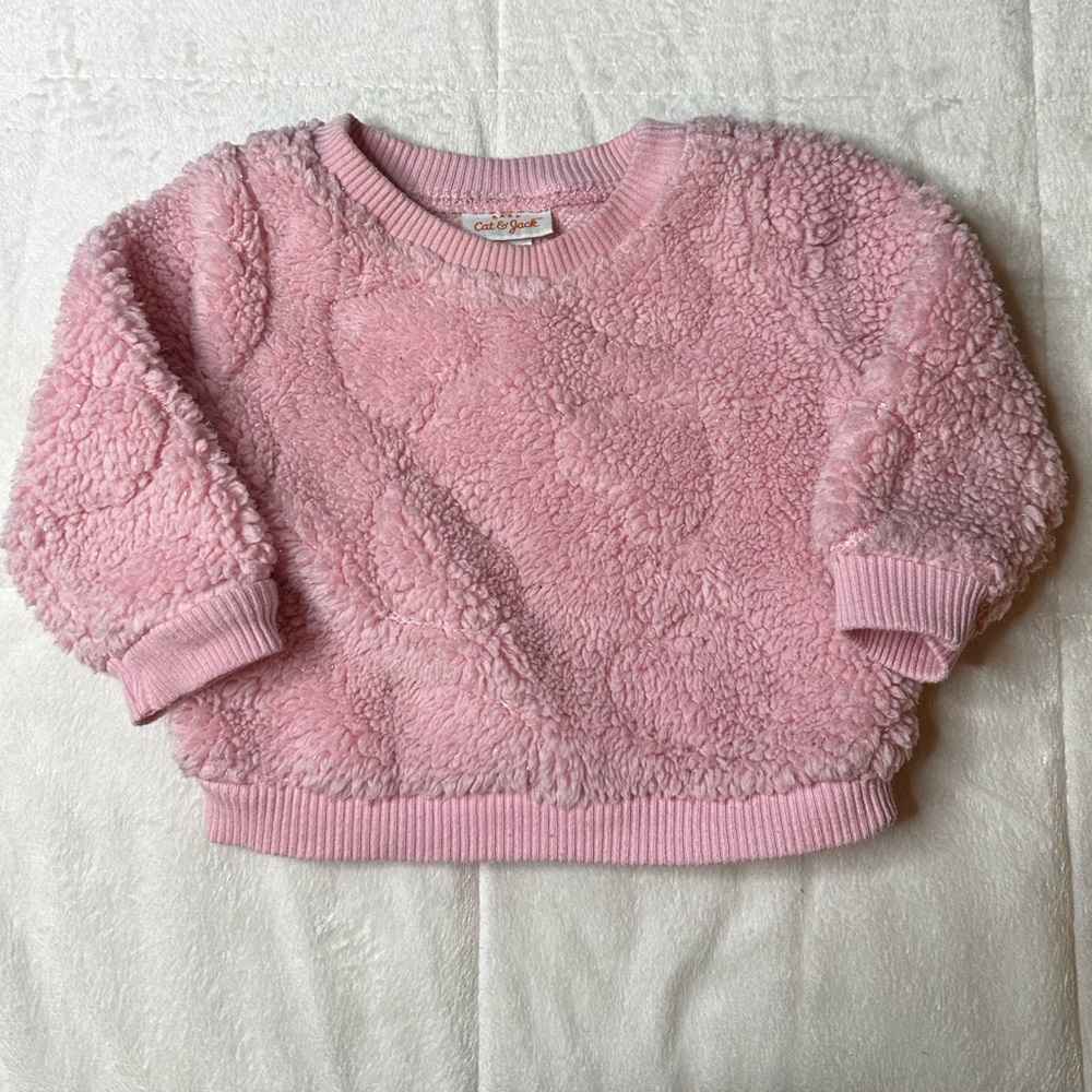 Baby Cat & Jack Pink Heart 🩷 Sweater
